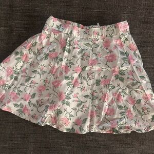 Vintage Guess kids floral skirt spring summer flowers pink cottagecore